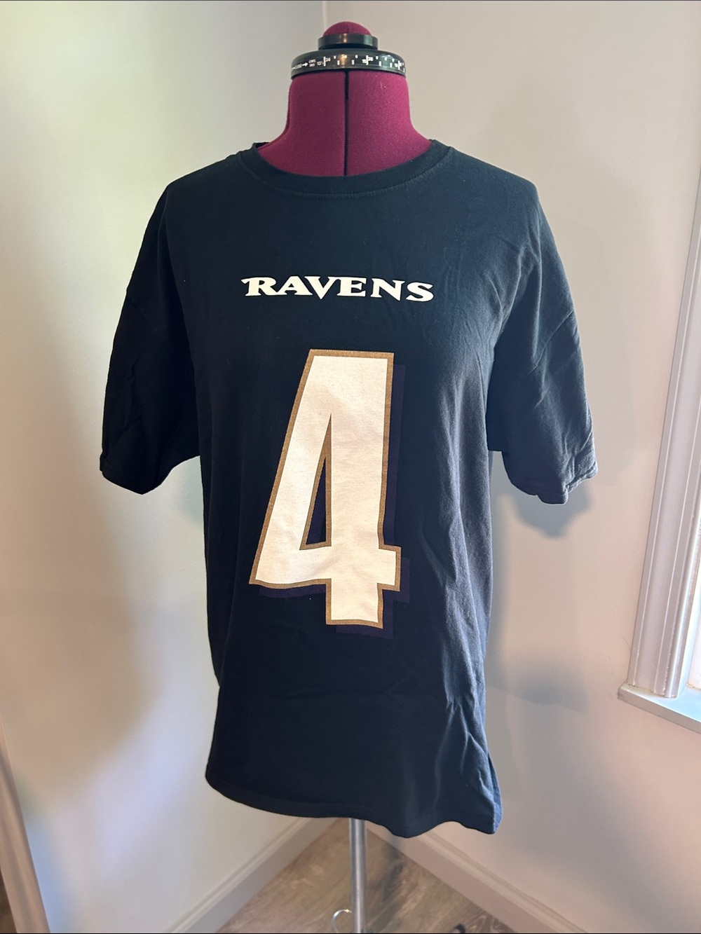 Ravens #4 Black Short-Sleeve T-shirt